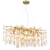 Hängeleuchte Gloria Kristalglas, 100x60x120 cm - Klar/Transparent, Design, Glas/Kunststoff (100/60/120cm) - Globo