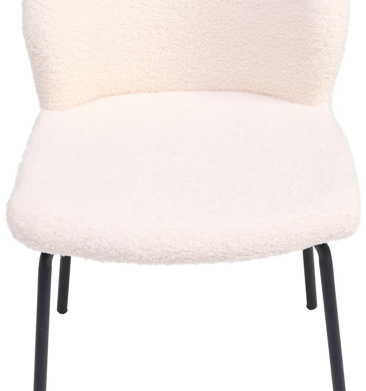 Stuhl Elli - Schwarz/Weiß, LIFESTYLE, Textil/Metall (48/89/63cm) - Livetastic
