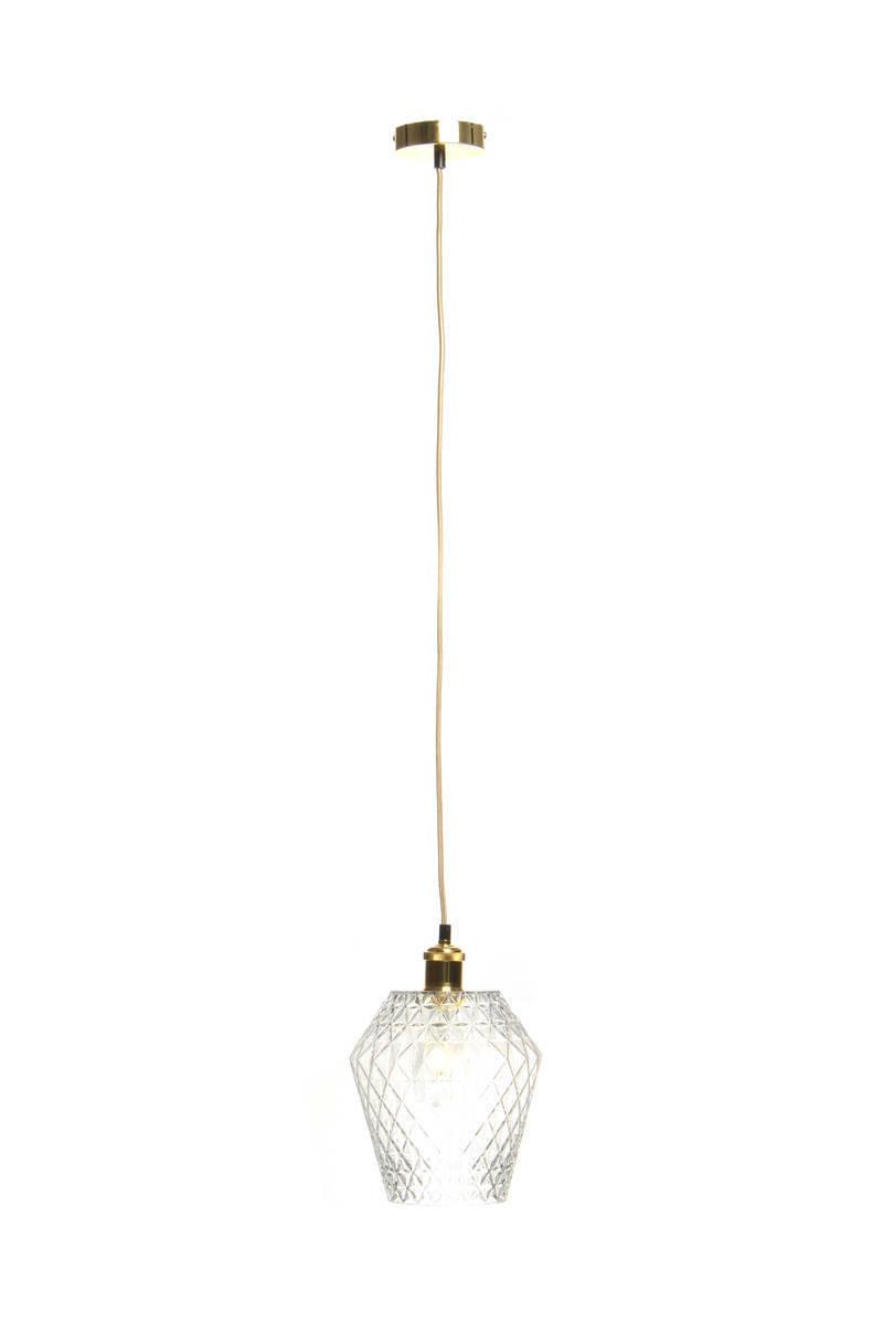 Hängeleuchte Lumi H: 27 Cm 1-Flammig - Klar/Goldfarben, Trend, Glas (20/27/20cm) - Kayoom