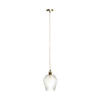 Hängeleuchte Lumi H: 27 Cm 1-Flammig - Klar/Goldfarben, Trend, Glas (20/27/20cm) - Kayoom