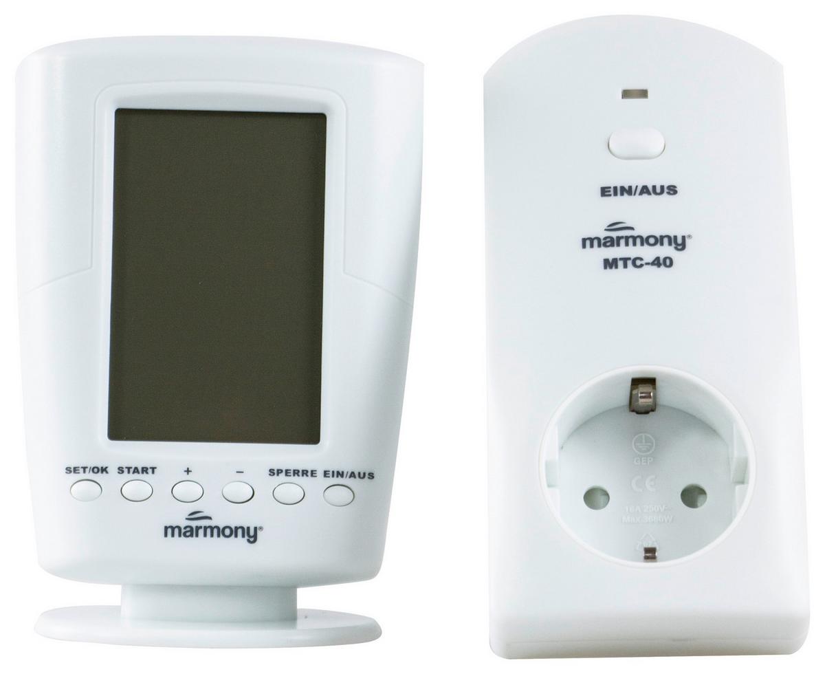 Infrarot Heizung 500 W Marmor 50x60 cm inkl. Thermostat - Grau, MODERN, Stein (50/60/2cm) - marmony
