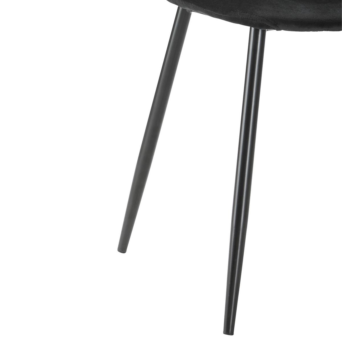 Stolička Lio - čierna, Modern, kov/drevo (43/86/55cm) - Modern Living