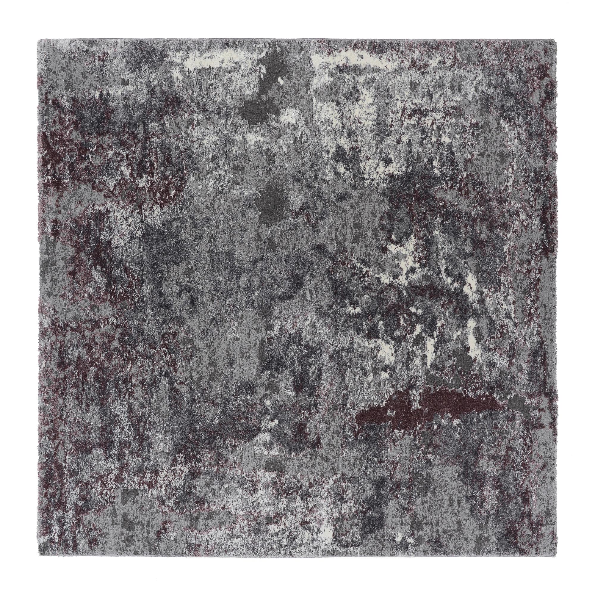 Webteppich Aubergine/Beige Timeline Quantum 200x200 cm Aubergine, Beige  200/200 cm 