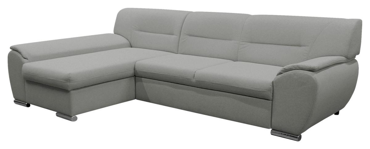 Ecksofa Mit Schlaffunktion Veratti Blau - Silberfarben/Hellgrau, Design, Textil (167/281cm) - MID.YOU