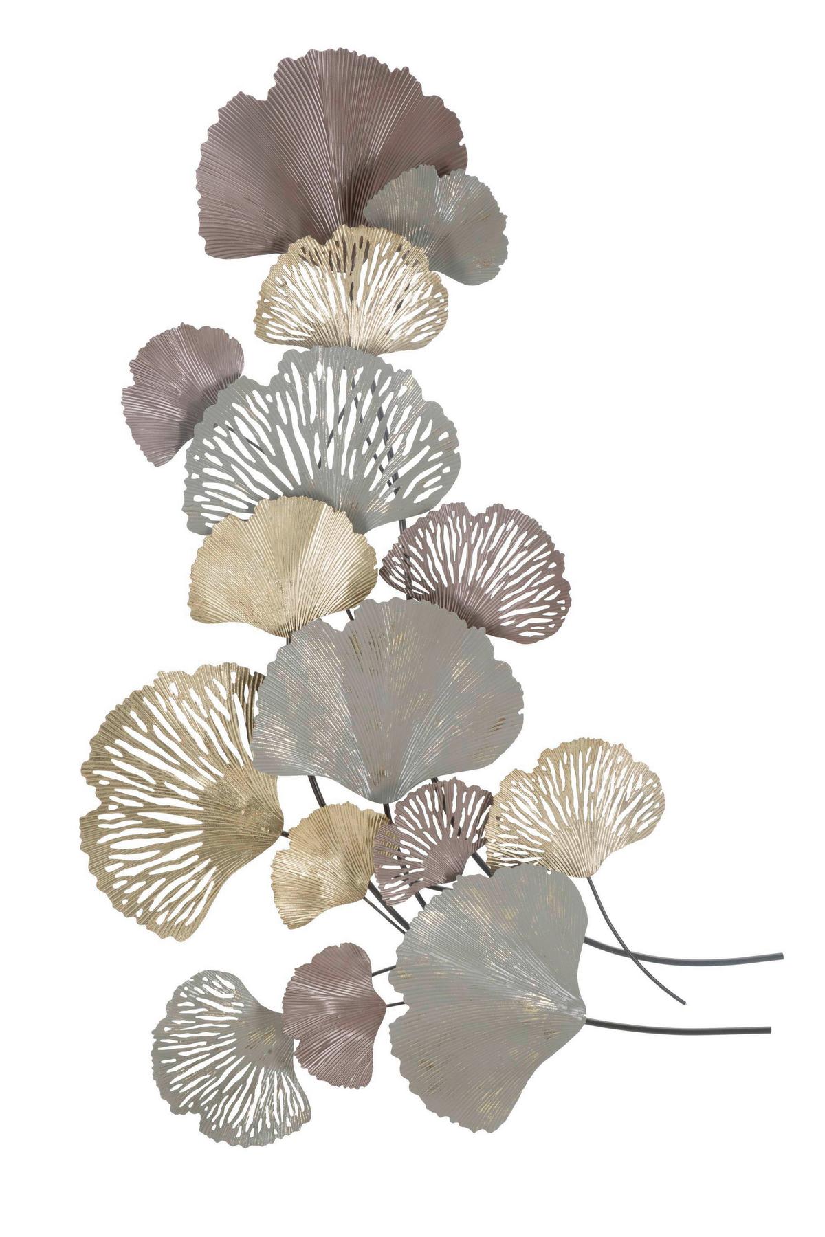 Wanddeko Diply Goldfarben, Grau B: 76 cm - Goldfarben/Grau, Basics, Metall (76/126/7.6cm)