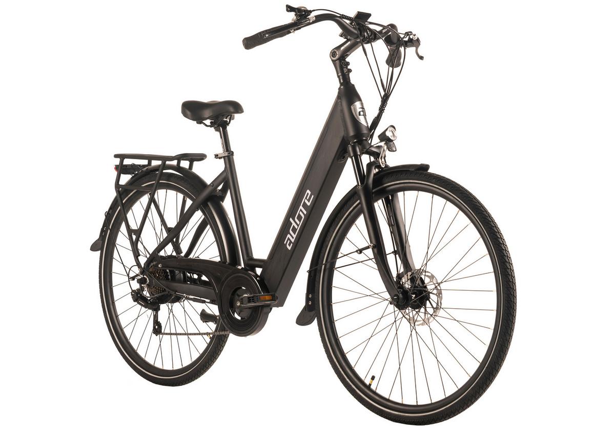 E-citybike 28 Zoll Schwarz - Schwarz, MODERN, Metall (180/70/100cm)