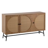 Sideboard Eichefarben Dekor B: 140 Cm - Eichefarben/Schwarz, Design, Holzwerkstoff (140/80/39cm) - MID.YOU