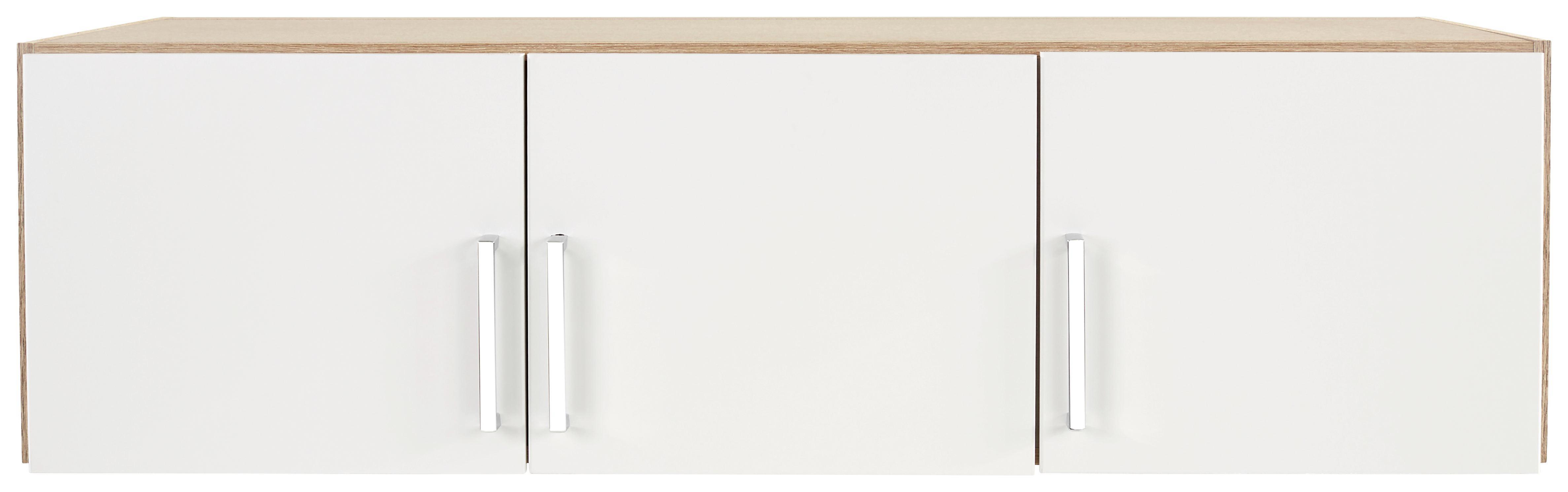 Aufsatzschrank Wien06 B:136cm Alpinweiß/san Remo Eiche Dekor - Eichefarben/Weiß, KONVENTIONELL, Holzwerkstoff (136/39/54cm)