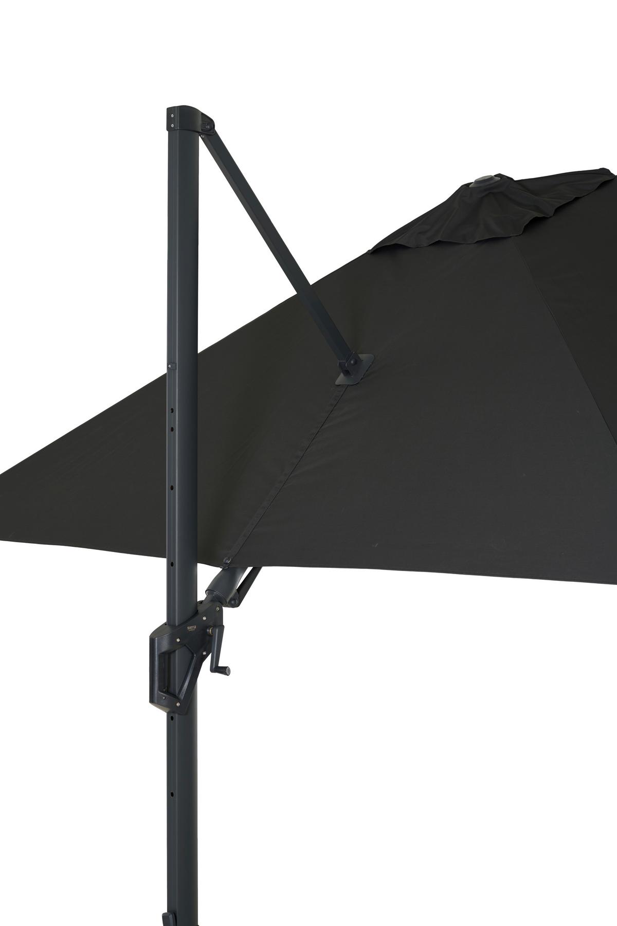 Ampelschirm S08123 - Anthrazit, MODERN, Textil/Metall (300/300cm) - Siena Garden