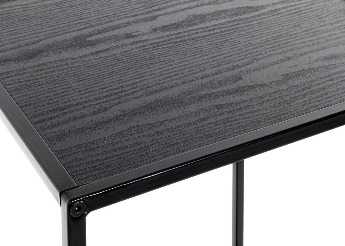 Kisasztal Mira - fekete, Modern, faalapú anyag/fém (40/60/40cm)