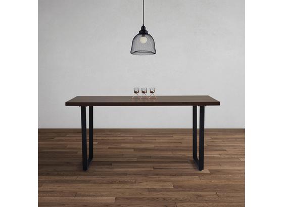 Stôl Dave 160x90cm - čierna/farby vlašského orecha, Moderný, kov/drevo (160/90/76cm) - Modern Living Stôl Dave 160x90cm - čierna/farby vlašského orecha, Moderný, kov/drevo (160/90/76cm) - Modern Living