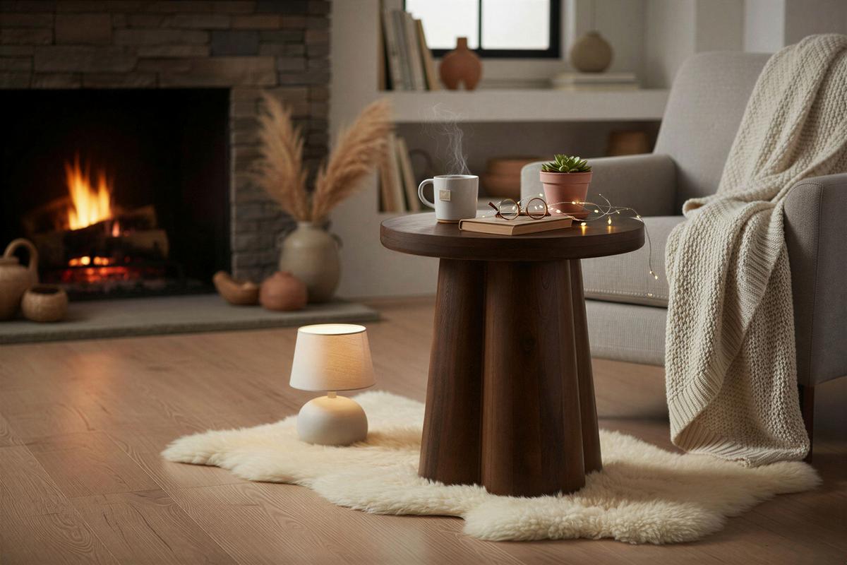 BEISTELLTISCH Mangoholz B: 50cm - Braun, Design, Holz (50/50/48cm) - MID.YOU