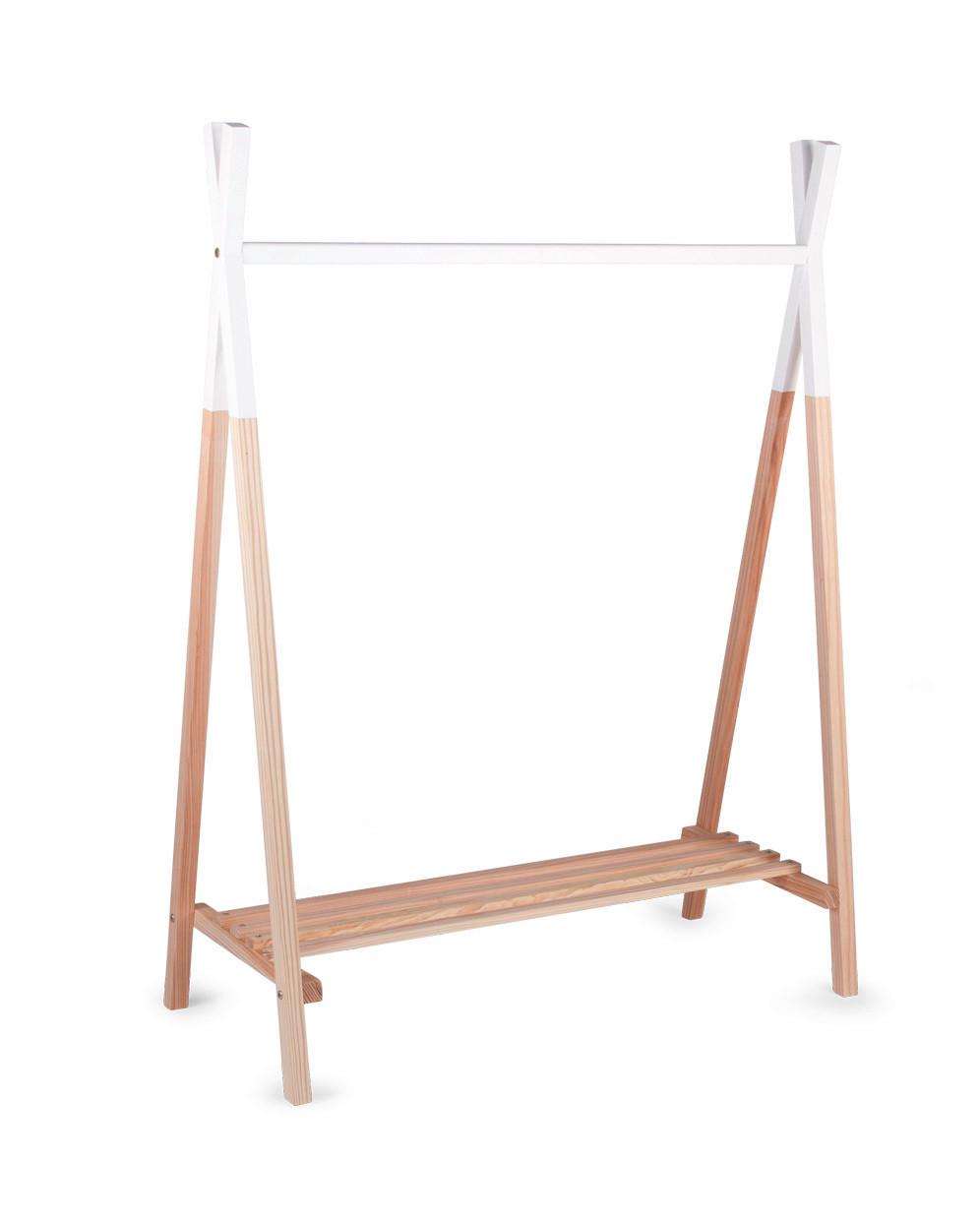 Kindergarderobe, Clstipi Buche, Massiv, B: 137 cm - Wengefarben/Naturfarben, Basics, Holz (137/107/48cm) - Childhome