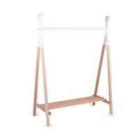 Kindergarderobe, Clstipi Buche, Massiv, B: 137 cm - Wengefarben/Weiß, Basics, Holz (137/107/48cm) - Childhome