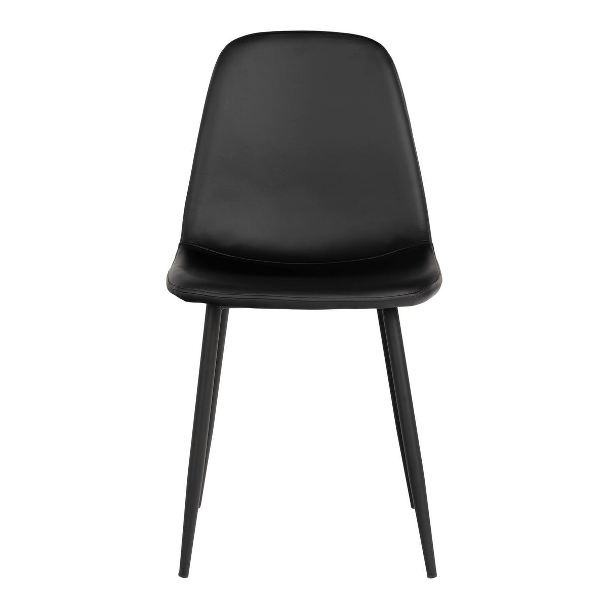 Stuhl-Set Stockholm Schwarz B: 44 cm - Schwarz, MODERN, Textil/Metall (44/86/54cm) - MID.YOU