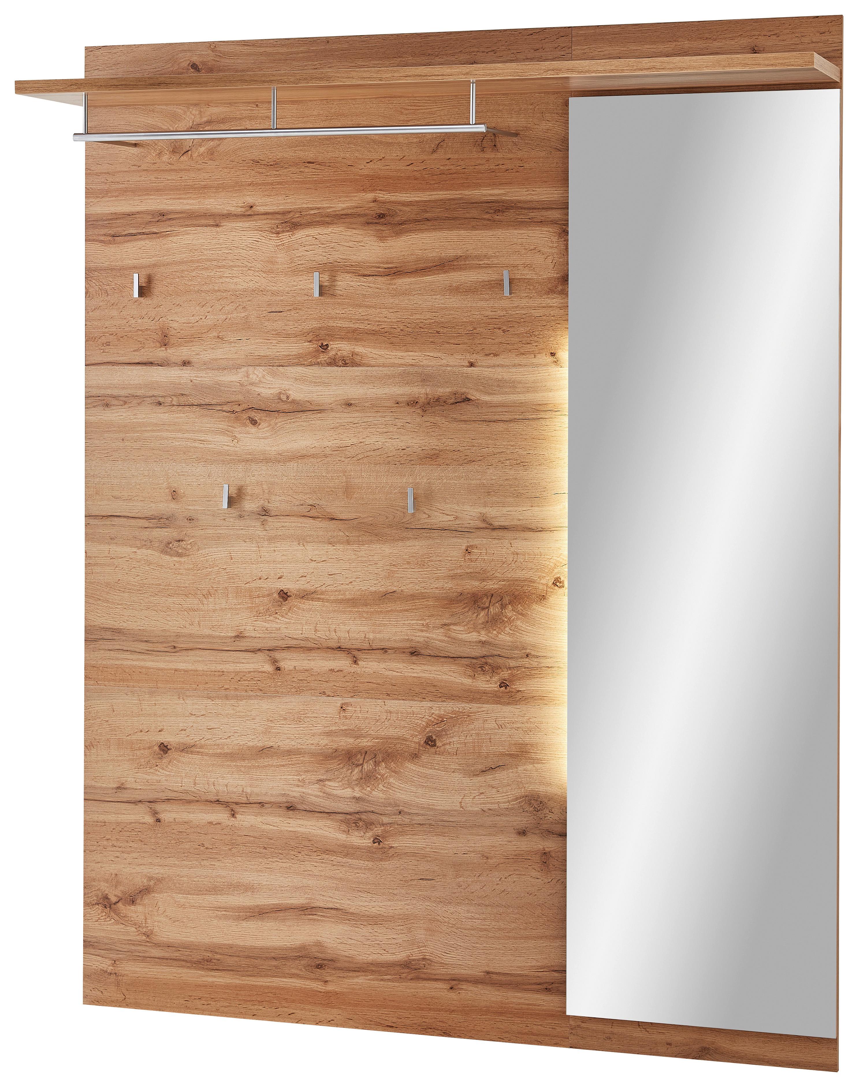 ŠATNÍ PANEL FUNNY M -EXKLUSIV- - barvy dubu/dub wotan, Konvenční, kompozitní dřevo/sklo (126/163/30cm) - Mömax