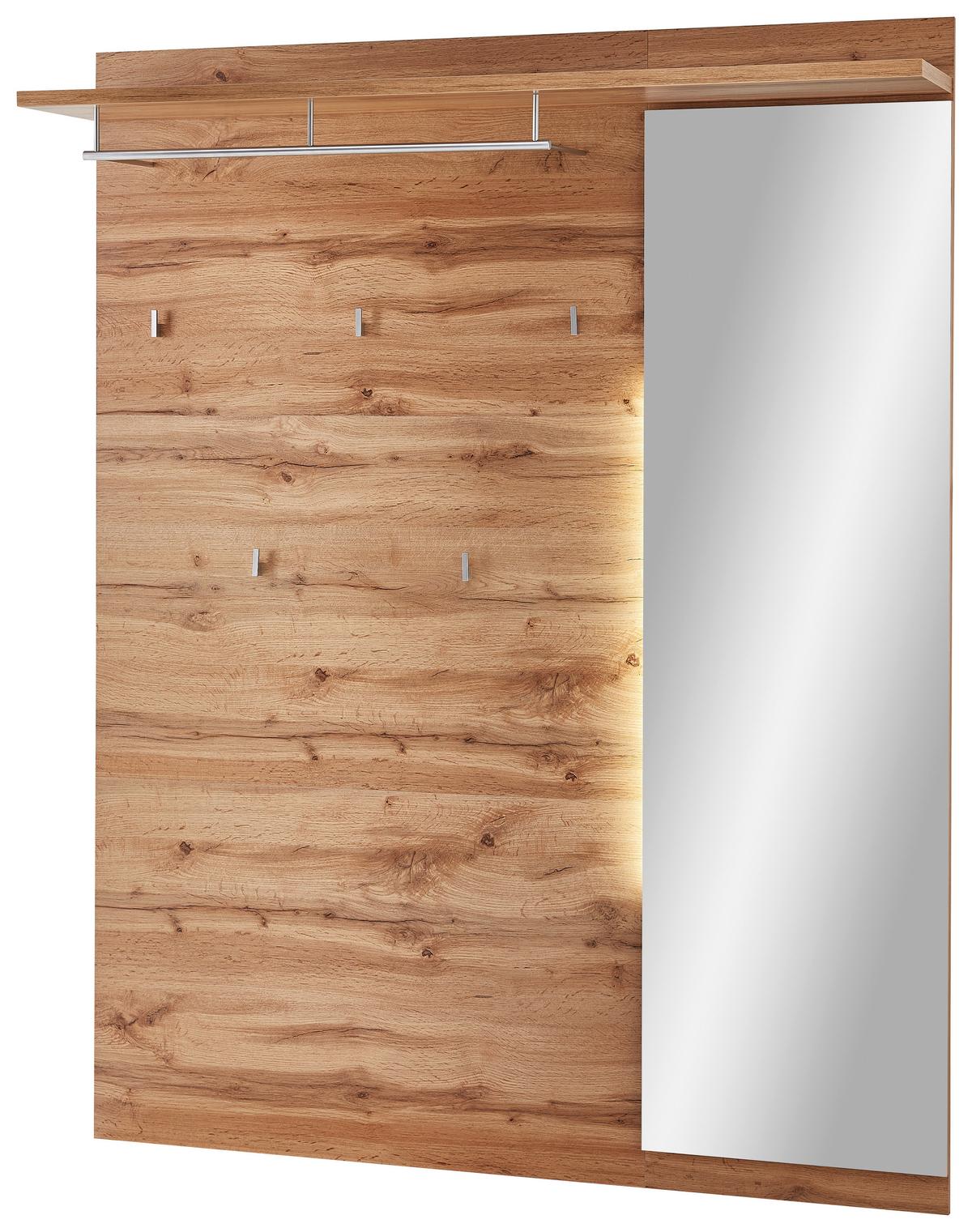 ŠATNÍ PANEL FUNNY M -EXKLUSIV- - barvy dubu/dub wotan, Konvenční, kompozitní dřevo/sklo (126/163/30cm) - Mömax