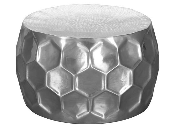 Cochtisch Rund Honigwabenform Honeycomb, Silberfarben - Silberfarben, LIFESTYLE, Metall (60/60/36cm) - Livetastic Cochtisch Rund Honigwabenform Honeycomb, Silberfarben - Silberfarben, LIFESTYLE, Metall (60/60/36cm) - Livetastic
