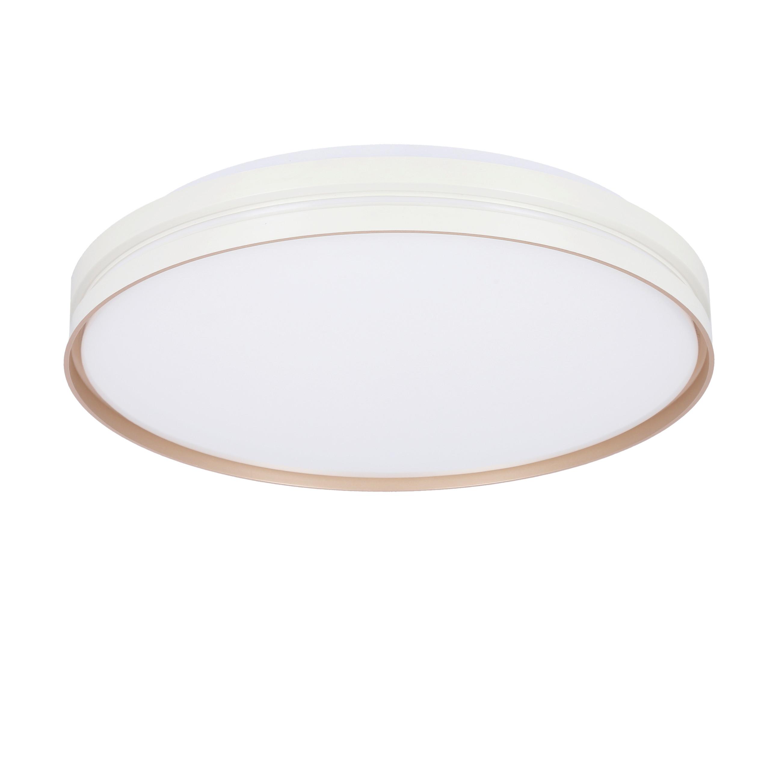 LED-DECKENLEUCHTE MONTANA - Goldfarben/Weiß, KONVENTIONELL, Kunststoff/Metall (40/40/7cm)