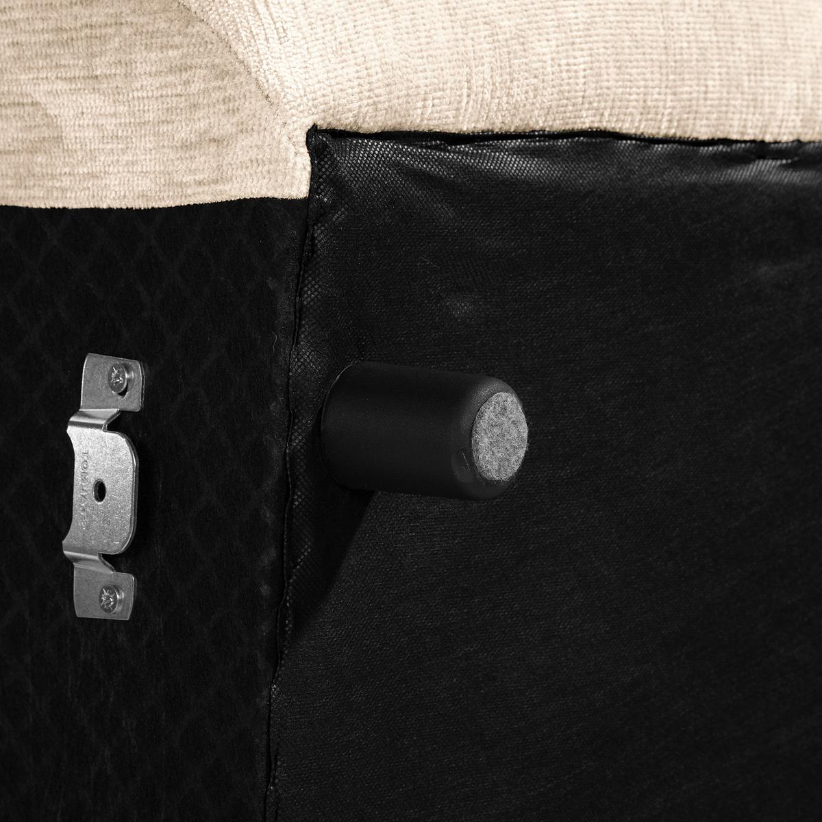 Ecksofa Fluffy, Creme S: 184x269 Cm - Creme/Schwarz, MODERN, Textil (184/269cm) - Trendmanufaktur