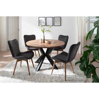 Stuhl Sarander - Eichefarben/Anthrazit, Natur, Holz/Textil (58/88/67cm) - MID.YOU