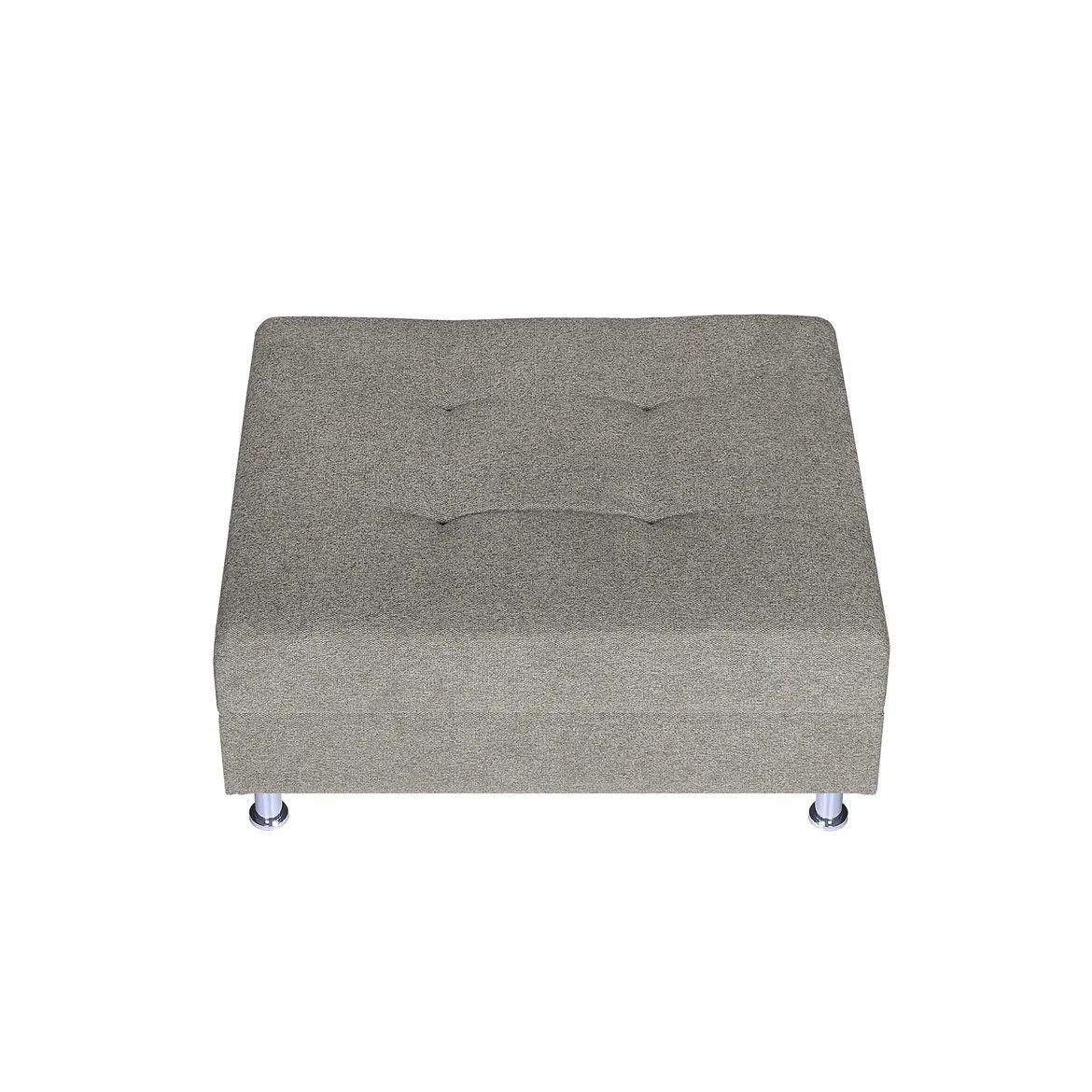 Taburetka SOFIA, sivohnedá - sivohnedá/chrómová, Basics, textil (100/80/47cm) - P & B