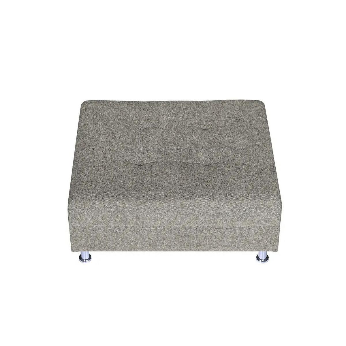 Hocker Sofia Taupe H: 80 Cm - Taupe/Chromfarben, Basics, Textil (100/80/47cm) - P & B