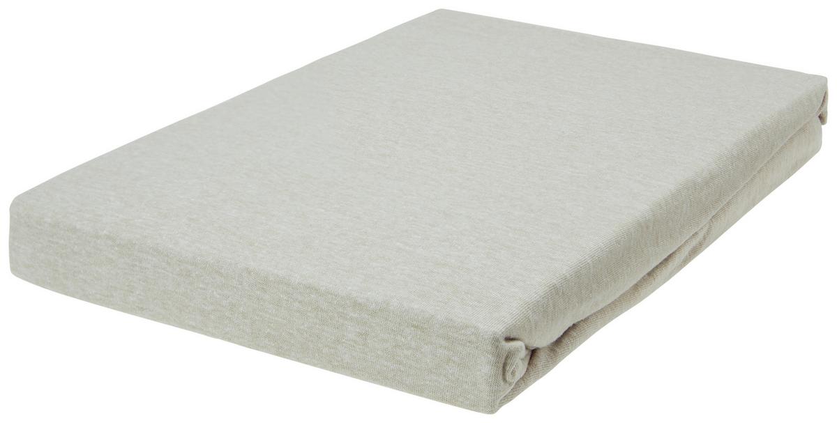 Spannleintuch Lana Taupe 200x200 cm Mischgewebe - Taupe, MODERN, Textil (180-200/200cm) - Luca Bessoni