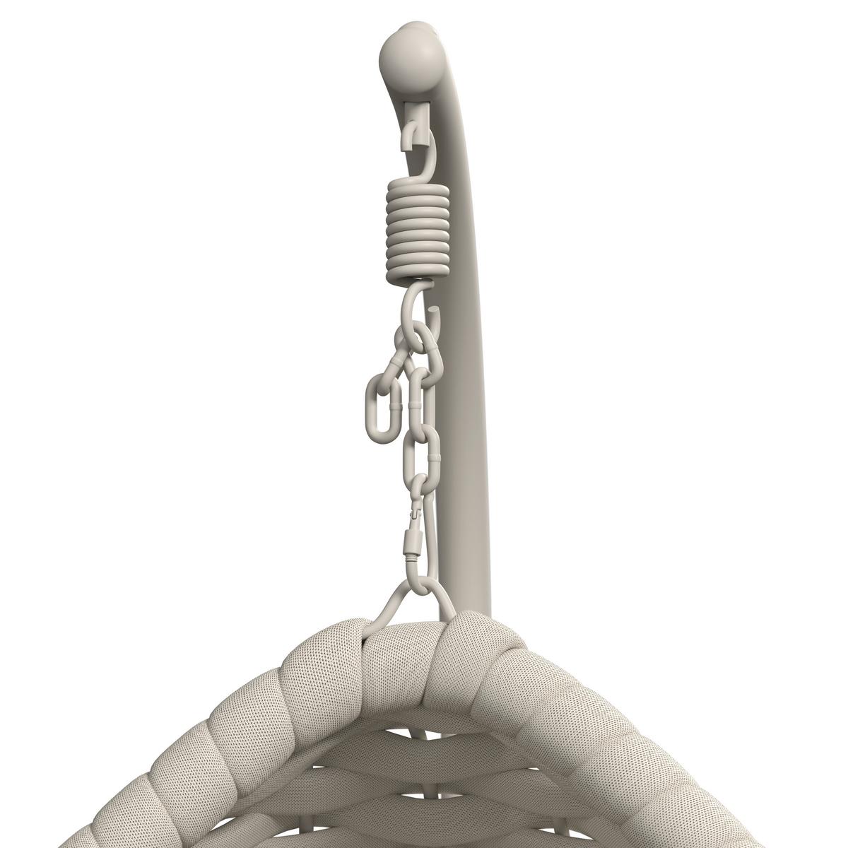 ZÁVESNÉ KRESLO SASA - krémová, Modern, kov/textil (115/200/118cm) - Bessagi Garden