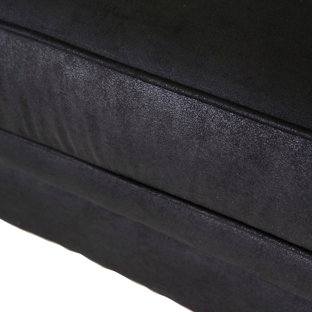 Chesterfield-Sofa Slopes Dunkelgrau 3-Sitzer - Dunkelgrau/Dunkelbraun, KONVENTIONELL, Textil (203/79/93cm) - Livetastic