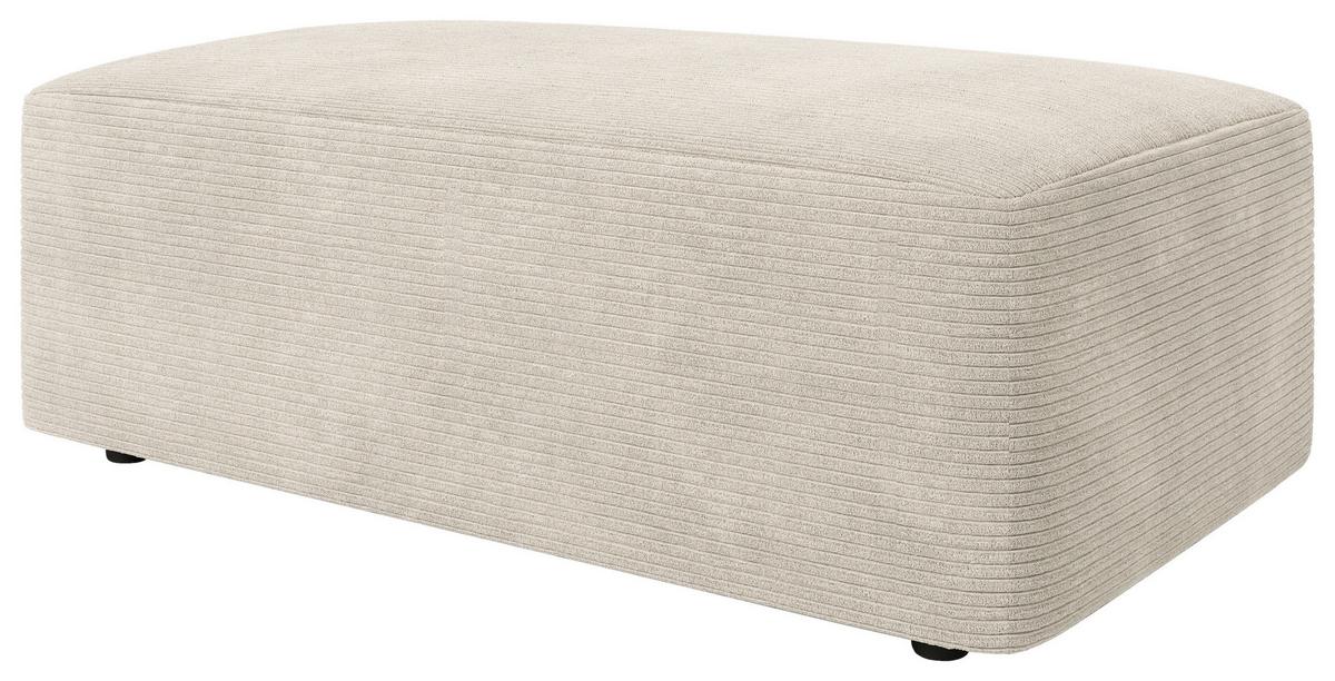 Hocker Wien, Creme B: 112 cm - Creme/Schwarz, MODERN, Textil (112/44/66cm) - Trendmanufaktur