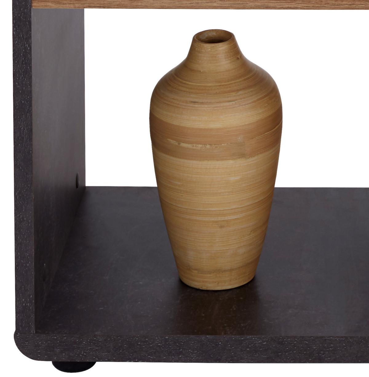 Regal Fontana B 73,2cm, Betonoptik/eiche Dekor - Eichefarben/Dunkelgrau, MODERN, Holzwerkstoff (73,2/145/35cm)