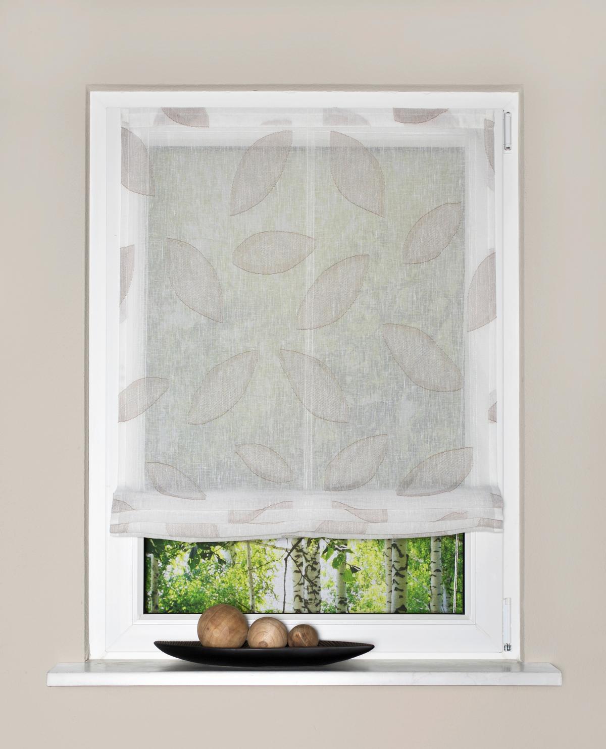 Raffrollo Moran - Taupe, Basics, Textil (120/140cm)