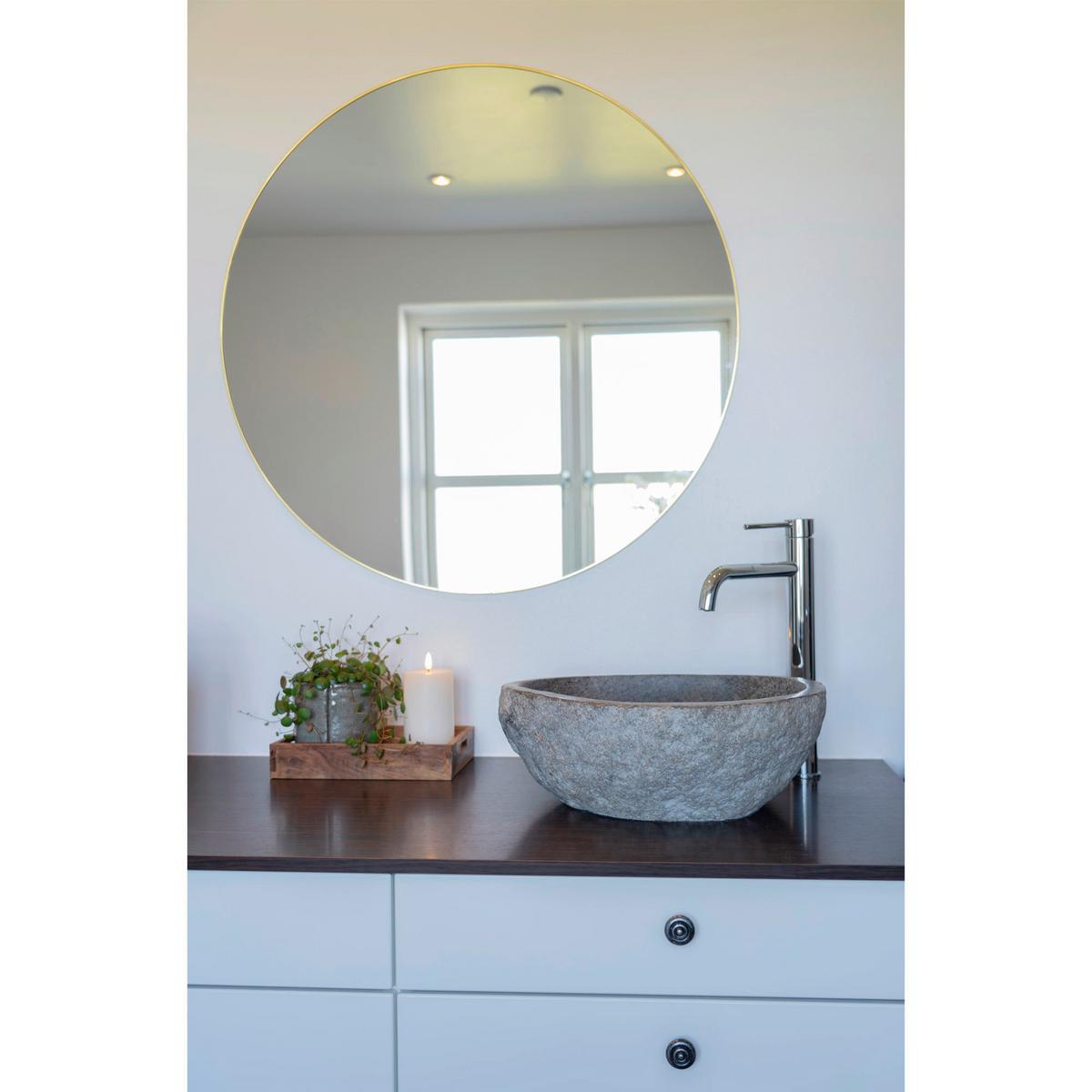 Waschbecken Donau Naturfarben B: 35 cm - Naturfarben, Design, Stein (35/15/40cm)