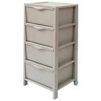 Allzweckwagen Futura Mit 4 Fächern Kunststoff B: 39,5 cm - Taupe, Basics, Kunststoff (38/39,5/76cm)