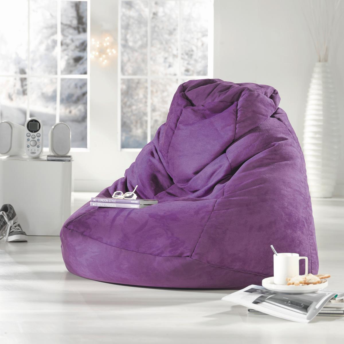 Ülőzsák Verona - lila, textil (90/105/90cm)