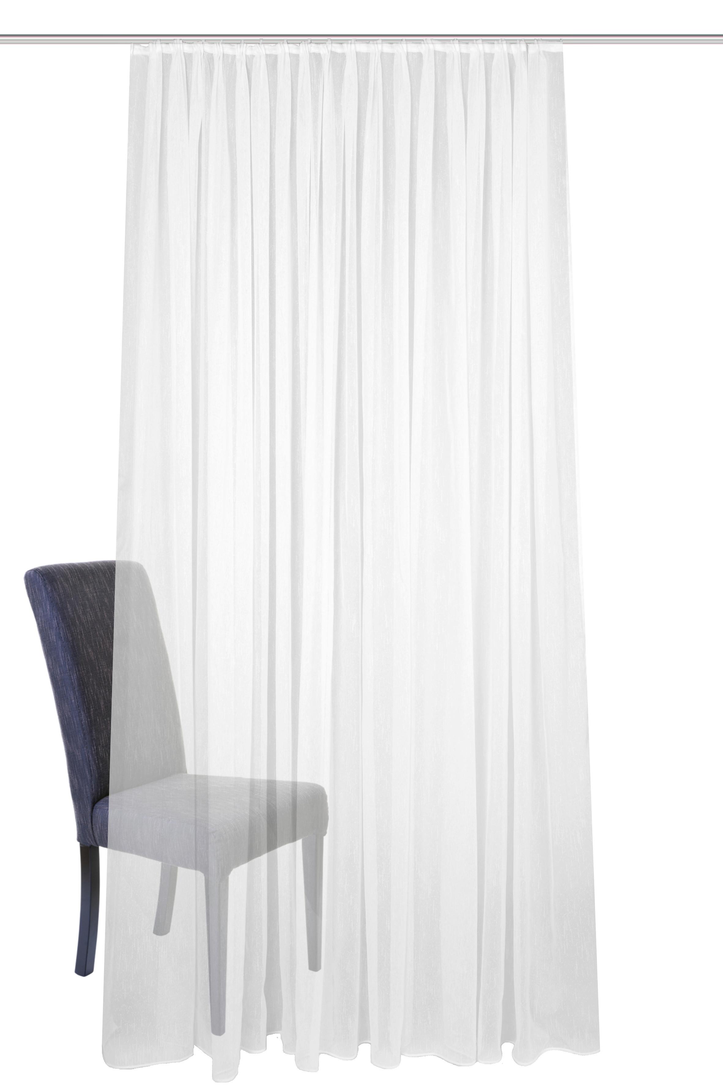 KUSOVÁ ZÁCLONA ALEV - bílá, Basics, textil (450/120cm) - Schmidt W. Gmbh