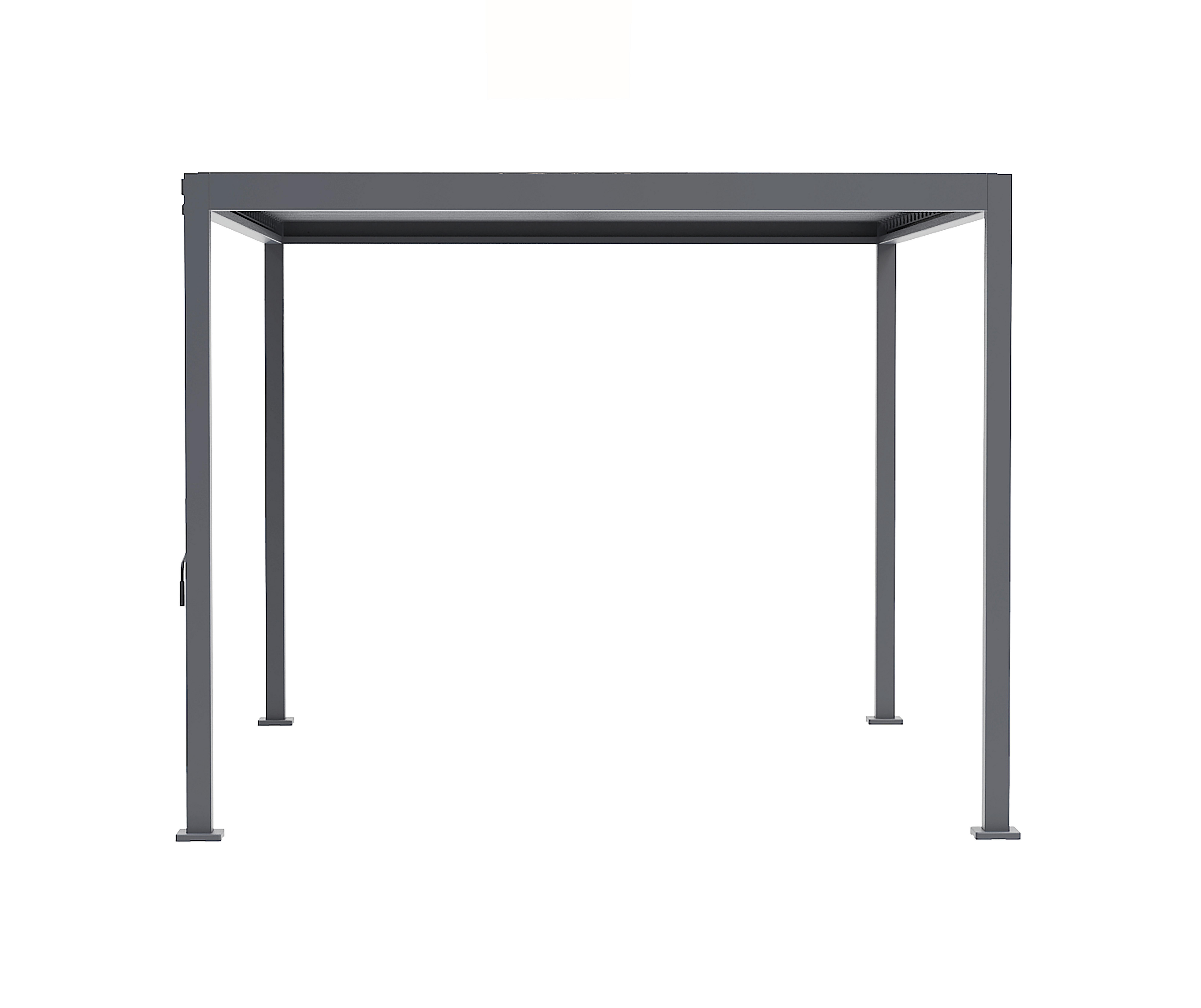 Pergola Origin +90 ca. 3x4m Aluminium,Lamellen verstellbar - Anthrazit, Basics, Metall (371/265/296cm) - Gardenson