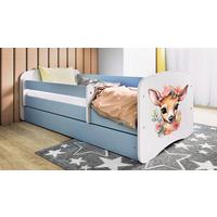 Kinder-/Juniorbett Babydreams inkl. Matratze 80x160 - Blau/Birkefarben, MODERN, Holz/Holzwerkstoff (80/160cm) - MID.YOU