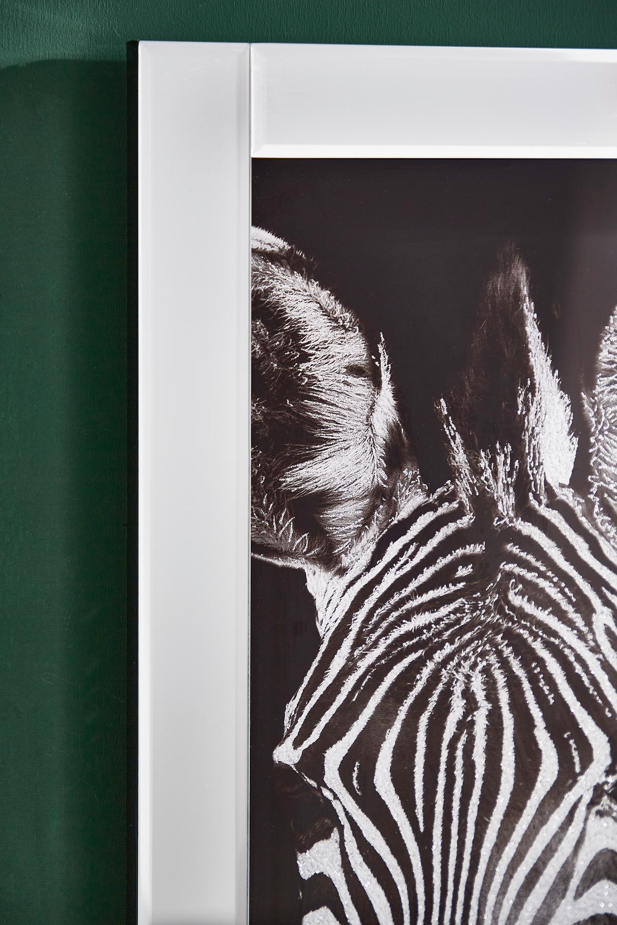 Bild Viska Tiere Schwarz/Weiß 38x68 cm - Schwarz/Weiß, Basics, Glas/Papier (38/68/2,3cm) - Luca Bessoni