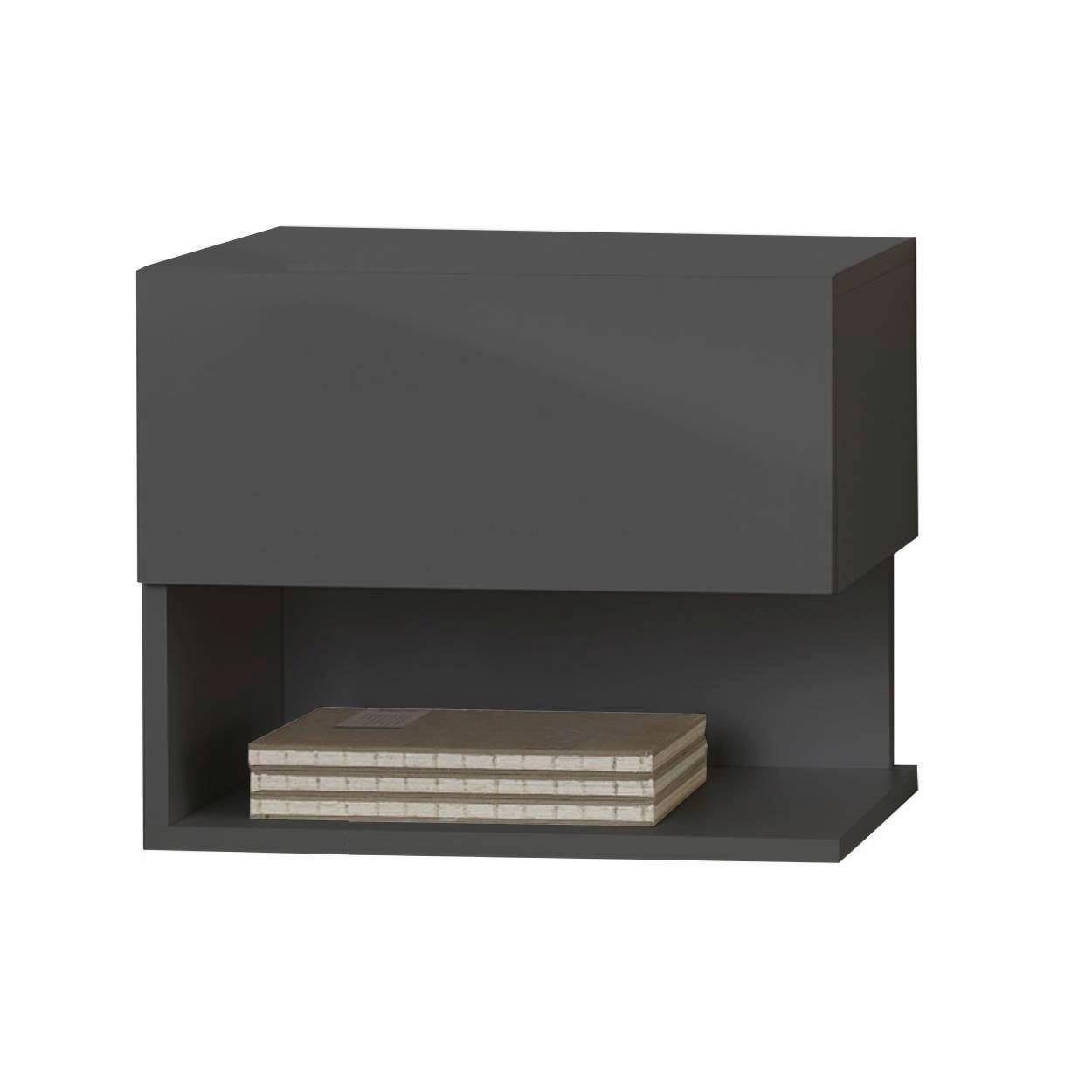 Nachttisch Faro, Anthrazit B: 44 Cm - Anthrazit, MODERN, Holzwerkstoff (44/37/40cm) - MID.YOU