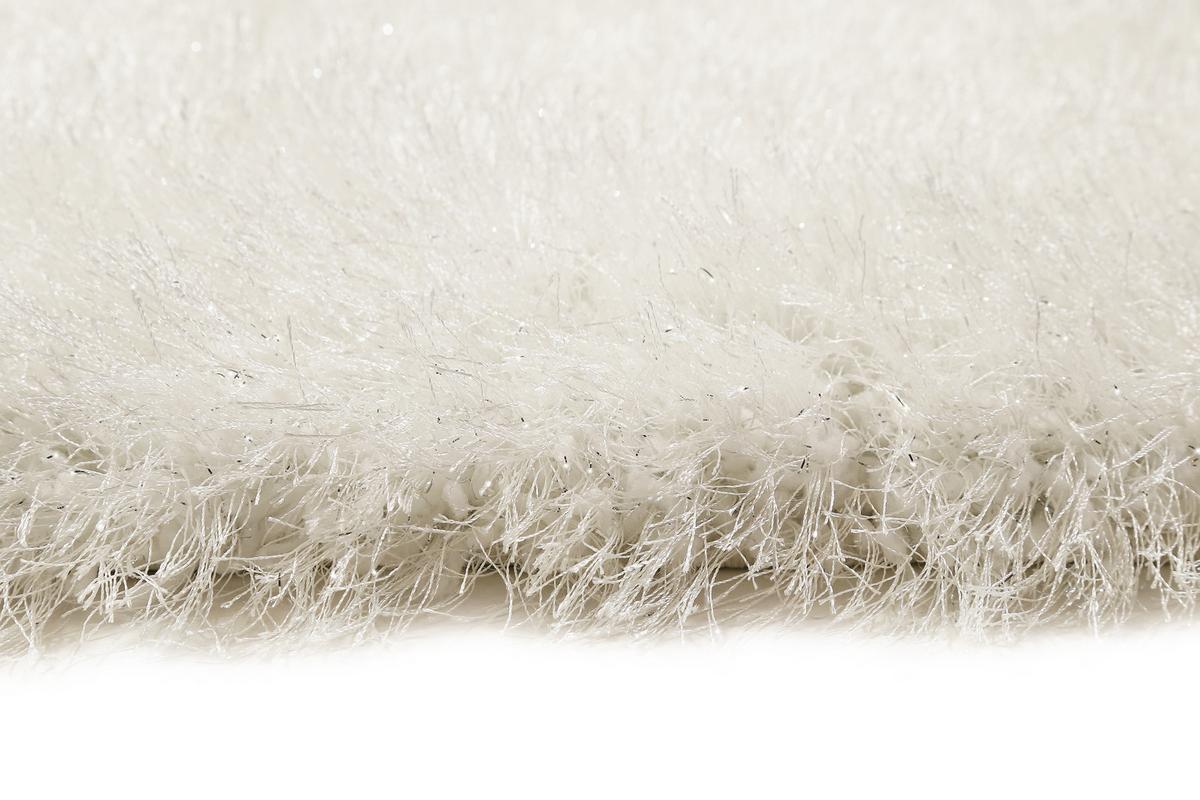 Hochflorteppich Shiny Touch Weiß/Silberfarben 133x200 cm - Weiß, KONVENTIONELL, Textil (133/200cm) - WECON HOME