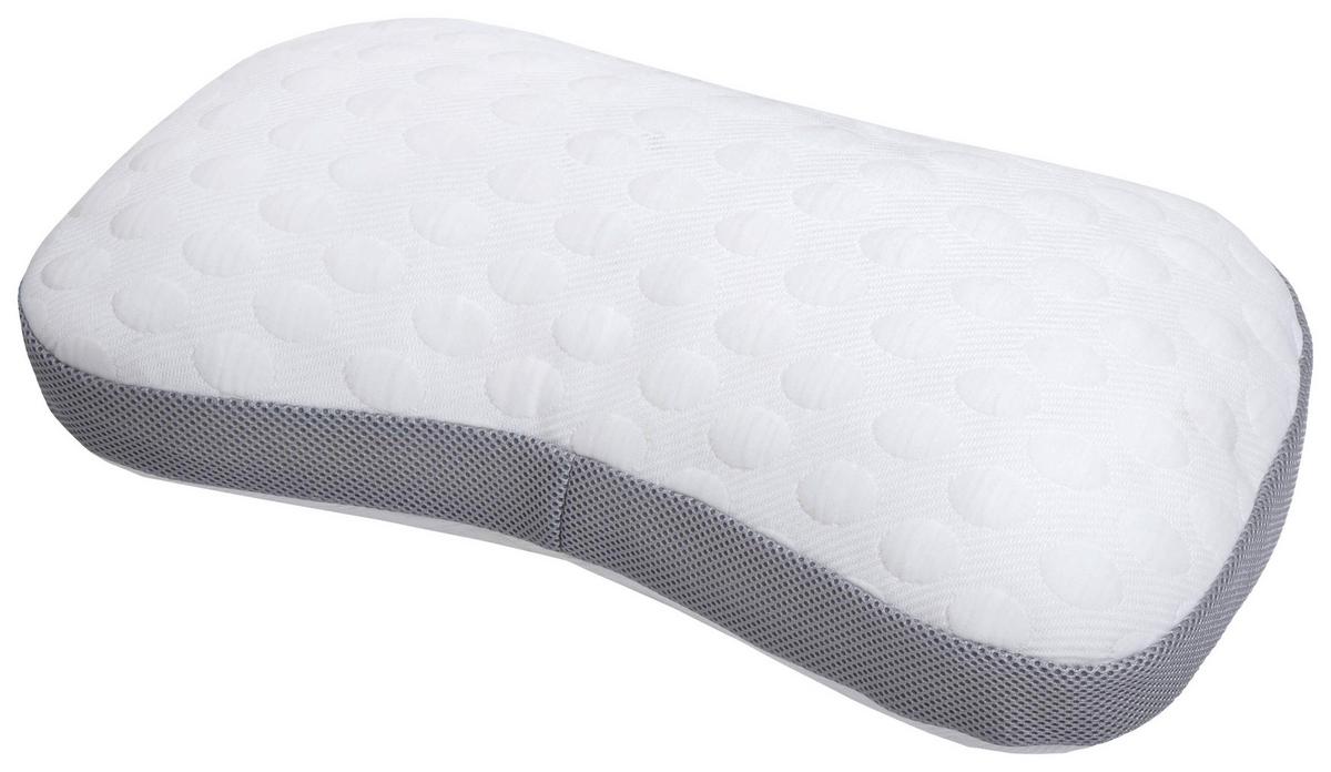 Nackenkissen Mila 36x60 cm Füllung: Polyurethan mit Zipp - Weiß, KONVENTIONELL, Textil (36/60cm) - Ele