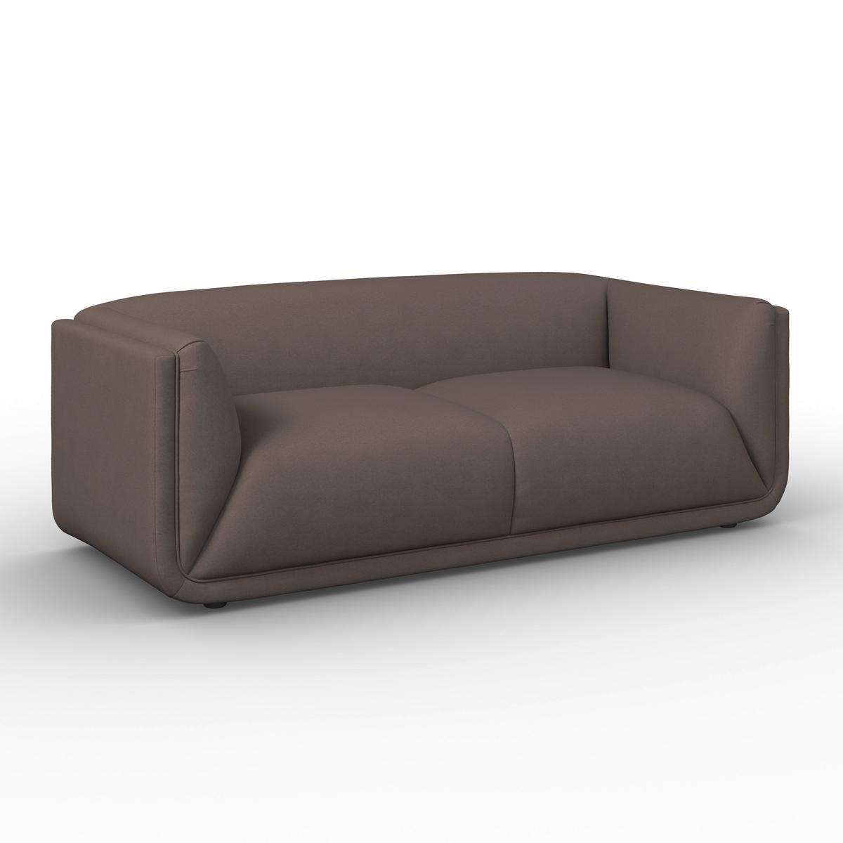 Pohovka HEVI, mokka samet, max. 360 kg - černá/přírodní barvy, Moderní, dřevo/textil (197/73/86cm) - Bessagi Home