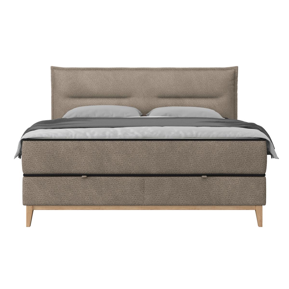 Boxbett Smile inkl. Matratze 180x200 - Taupe, KONVENTIONELL, Holz/Holzwerkstoff (180/200cm) - James Wood