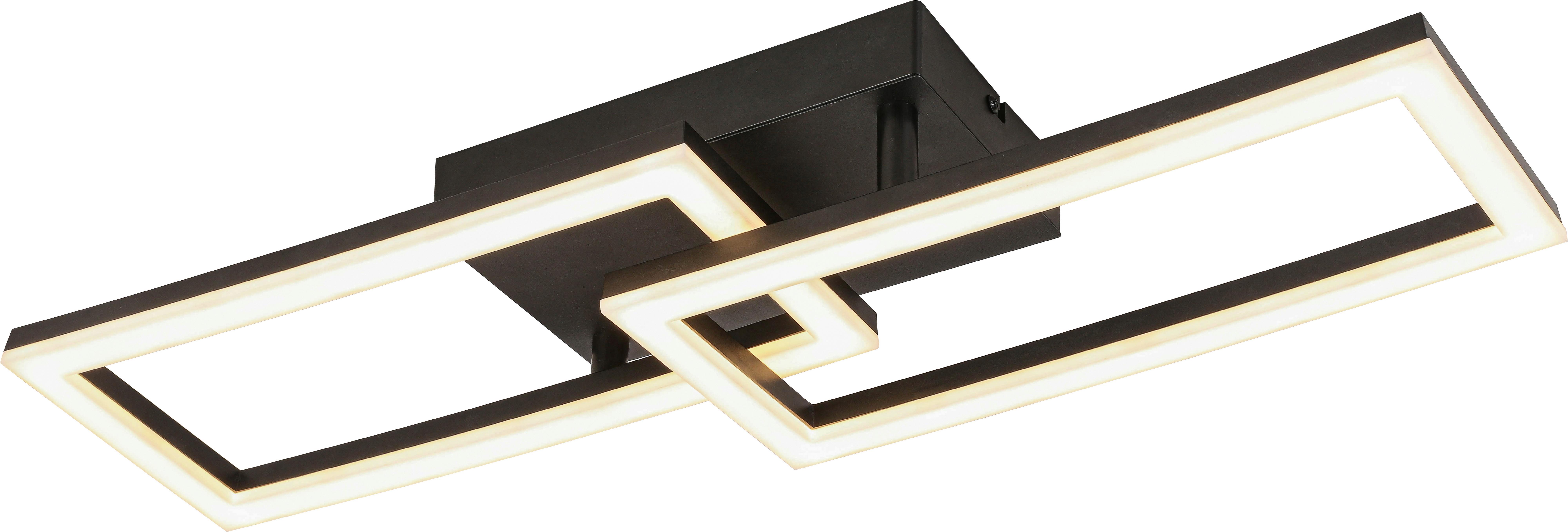 STROPNÉ LED SVIETIDLO OZUM - priehľadné/čierna, Modern, kov/plast (61,5/19,5/10cm) - Mömax