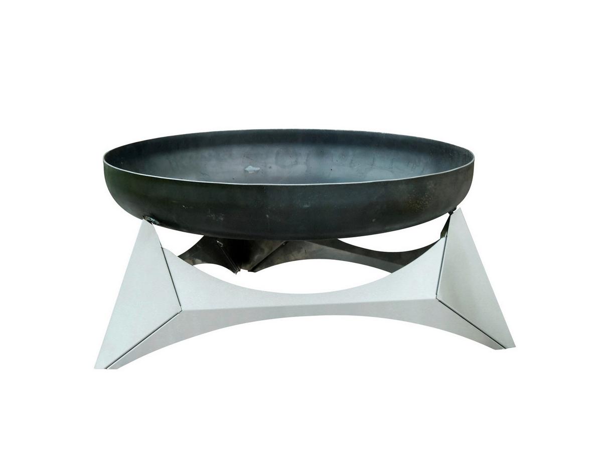 Feuerschale Arka M - Edelstahlfarben/Rostfarben, Basics, Metall (45/45/25cm)