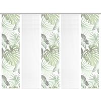 Flächenvorhang Sanja 5er Set - Weiß/Grün, Natur, Textil (60/260cm)