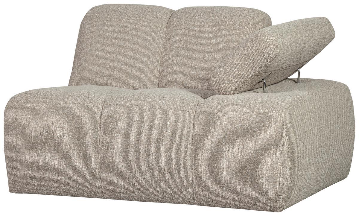Sofaelement Mojo Beige B: 124cm - Beige/Schwarz, Design, Textil (124/74/97cm) - Livetastic