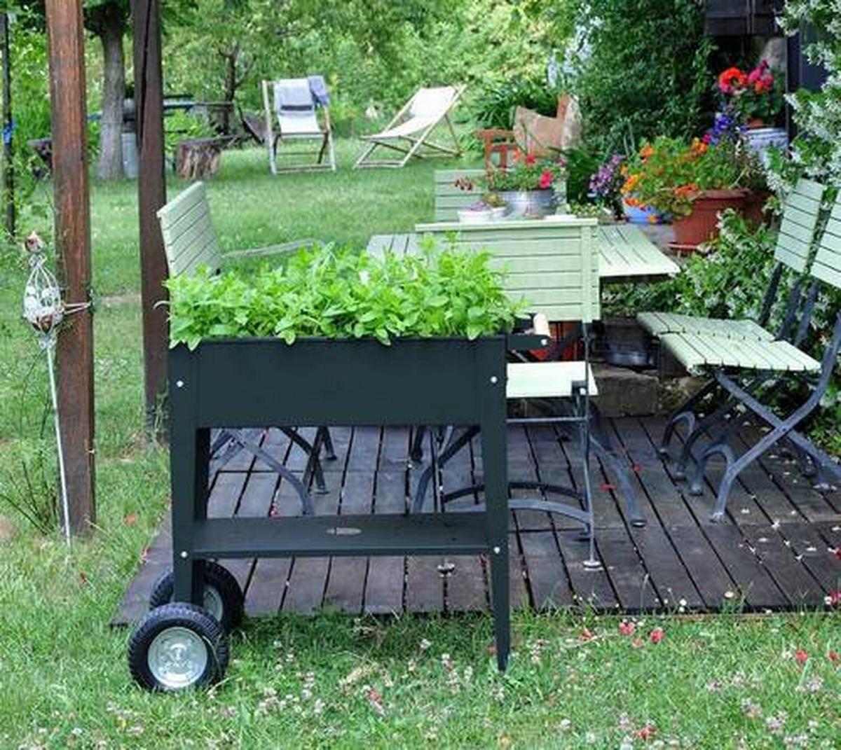 Hochbeet Kräuterfabrik Urban - Anthrazit, Basics, Metall (35/80/75cm)